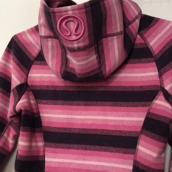 Lululemon Scuba Hoodie Purple Pink Striped - Picture 7 of 7